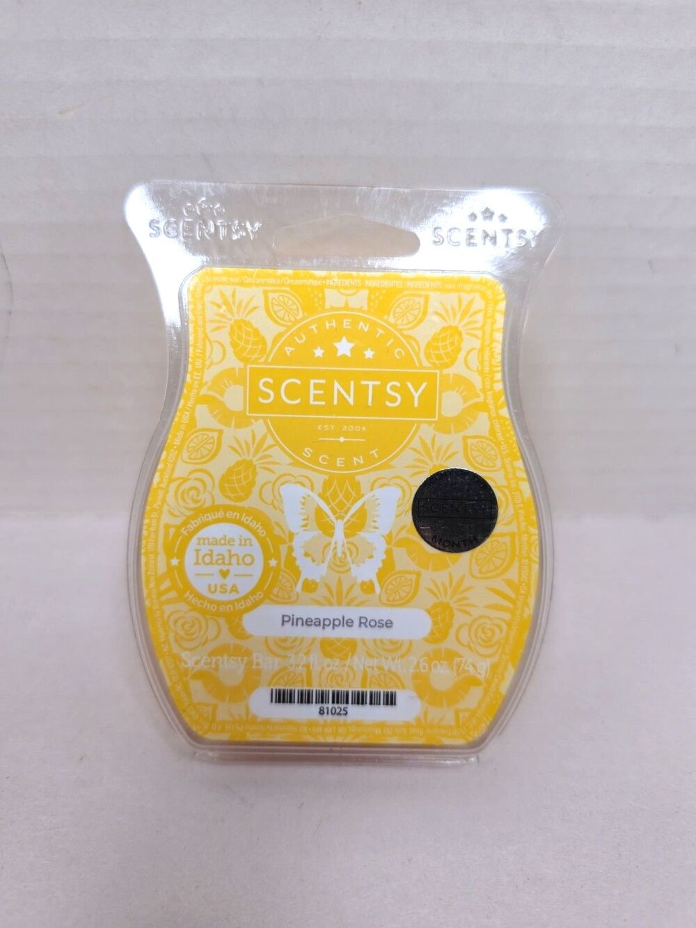 Scentsy “Pineapple Rose” Wax Bar Melt 3.2 fl oz Retired